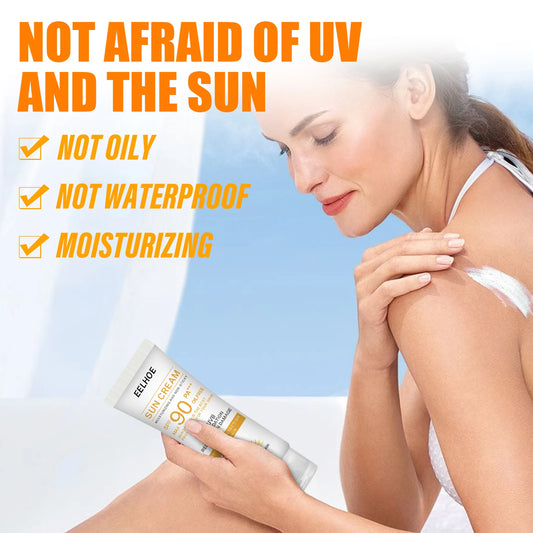 Crème solaire éclaircissante pour le visage SPF 90+
